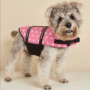 Pink Polka-Dot Dog Life Jacket
